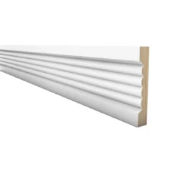 Leader 2.4m White Primed Ribbed Base Moulding (120096)