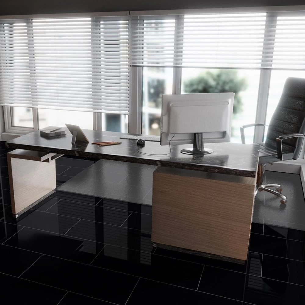 Liberty Floors Black - Lustre Stone 8mm High Gloss Laminate Flooring (223769) 4 Liberty Floors Black - Lustre Stone 8mm High Gloss Laminate Flooring (223769) - Image 4