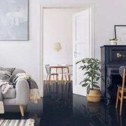 Best Board Store 5 Liberty Floors Black Marble - Lustre Plaza 8mm High Gloss Laminate Flooring (222938)