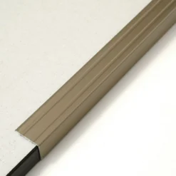 Leader Brushed Steel Self-Adhesive Stair Nosing Profile (900m)