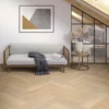 Liberty Floors Buttermilk Oak - Lifestyle SPC Herringbone 5.5mm Rigid Core Vinyl Flooring (305104)