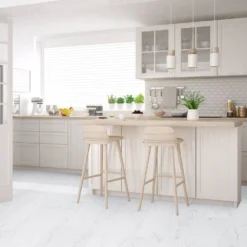 Liberty Floors Carrara Marble - Lustre SPC 6mm Rigid Core Vinyl Flooring (249746) 11 Liberty Floors Carrara Marble - Lustre SPC 6mm Rigid Core Vinyl Flooring (249746) -Best Board Store carrara marble lustre spc 6mm rigid core vinyl flooring 249746 p108420 236341 image