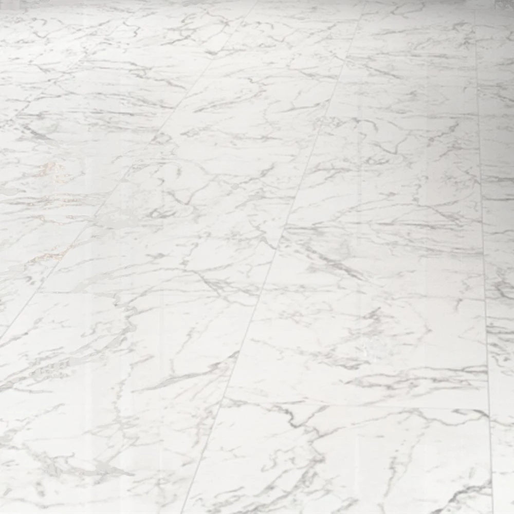 Liberty Floors Carrara Marble - Lustre Stone 8mm High Gloss Laminate Flooring (223773) 2 Liberty Floors Carrara Marble - Lustre Stone 8mm High Gloss Laminate Flooring (223773) - Image 2