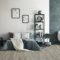 Liberty Floors Grey Brown Oak - Ocean 8mm Laminate Flooring (211086)