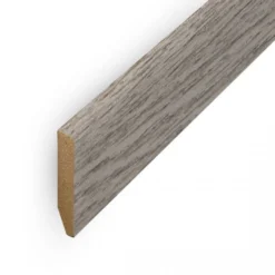 Leader Medium Grey Pencil Round Laminate Skirting Board (2.4m)