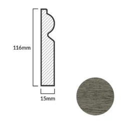 Leader Medium Grey Torus Laminate Skirting Board (2.4m) 9 Leader Medium Grey Torus Laminate Skirting Board (2.4m) -Best Board Store medium grey torus laminate skirting board 2 4m p84930 191868 image