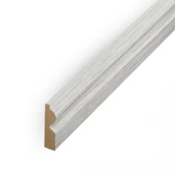 Leader Off-White Torus Laminate Skirting Board (2.4m) -Best Board Store off white torus laminate skirting board 2 4m p84918 191890 image