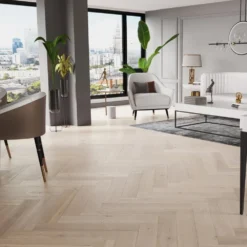 Liberty Floors Pearl White Oak - Manor Herringbone Parquet 14mm Engineered Real Wood Flooring (249872) -Best Board Store pearl white oak manor herringbone parquet 14mm engineered real wood flooring 249872 p108539 242571 image