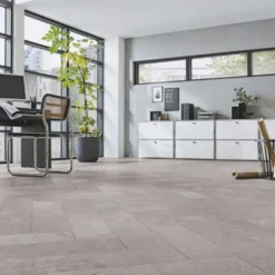 Kronotex Pesaro Cement - Herringbone 8mm Laminate Flooring (222942)