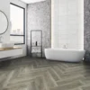 Liberty Floors Signature Grey - Lifestyle SPC Herringbone 5.5mm Rigid Core Vinyl Flooring (324720)