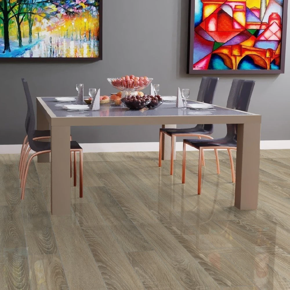 Liberty Floors Sonoma Oak - Lustre 8mm High Gloss Laminate Flooring (217793) 5 Liberty Floors Sonoma Oak - Lustre 8mm High Gloss Laminate Flooring (217793) - Image 5