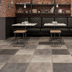 FAUS Stone Oxide - Industry Tile 8mm Laminate Flooring (217069)