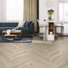 Liberty Floors White Oak Smoked - Chevron 15mm Engineered Real Wood Flooring (324685)
