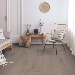 Liberty Floors White Oak Smoked - Classic 10mm Engineered Real Wood Flooring (223754)
